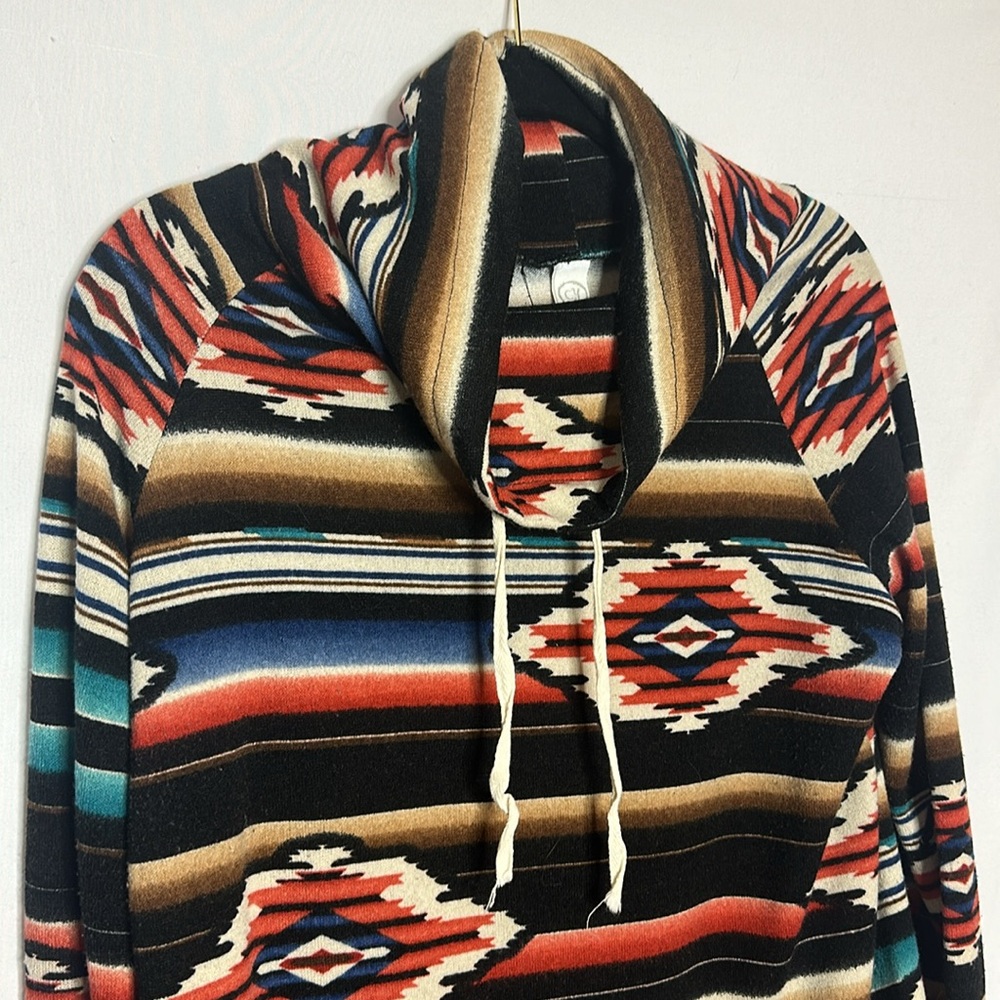 Multicolor Southwestern Patterned Hoodie - Picture 2 of 5